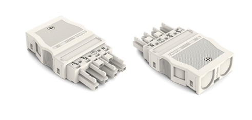 Wago 770-099/K000-0006 4-Pole Connector with Strain Relief Housing with Locking Lever White