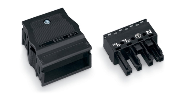 WAGO 770-104 4-pole Socket with Strain Relief Housing 4mm Black