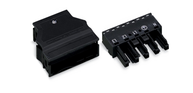 WAGO 770-105 5-pole Socket with Strain Relief Housing 4mm Black