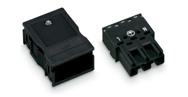 WAGO 770-113 3-pole Plug with Strain Relief Housing 4mm Black
