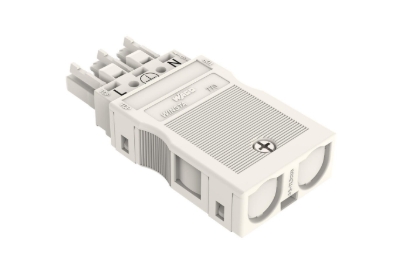 WAGO 770-123 3-pole Socket with Strain Relief Housing 4mm White