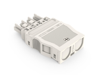 WAGO 770-124 4-pole Socket with Strain Relief Housing 4mm White