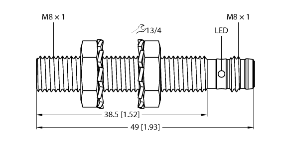 Turck Banner BI2-EG08-AP6X-V1131 M8 Inductive Sensor PNP
