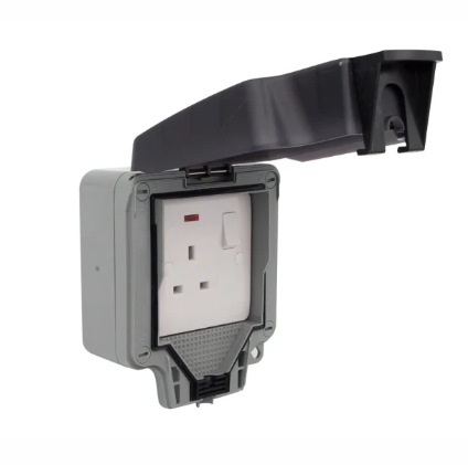 Timeguard TW1207DPN Weathersafe IP66 1 Gang 13A Switched Socket DP with Neon