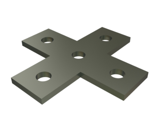 Unistrut P1028 5 Hole Flat Plate Fitting