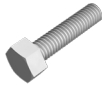 Metpro HH1025 Hex Head Screw M10x25mm