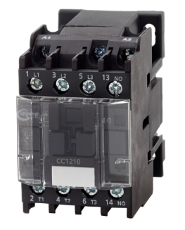 Crompton CC0910-110VBP 3 Pole Contactor 12A 110V 1NO Auxiliary