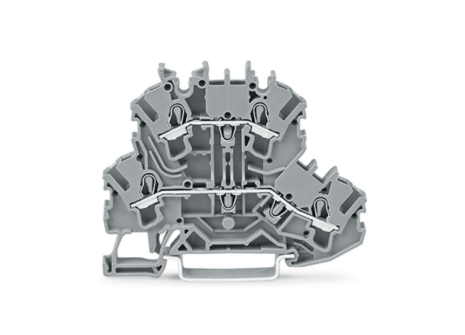 WAGO 2002-2201 ATEX Double Level Push Fit Terminal 2.5mm Grey
