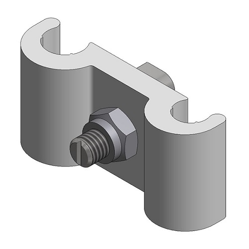 ValkClamp 721100 Aluminium Hanger Bolt Clamp with Hammerhead Bolt & Locking Nut