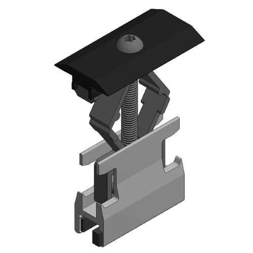 ValkClamp 721550ZW Aluminium Mid Clamp for Side+ Profile 28-50mm Black
