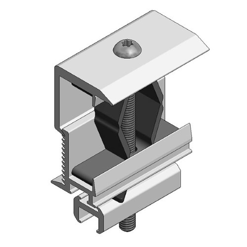 ValkClamp 721552 Aluminium End Clamp for Side+ Profile 28-50mm