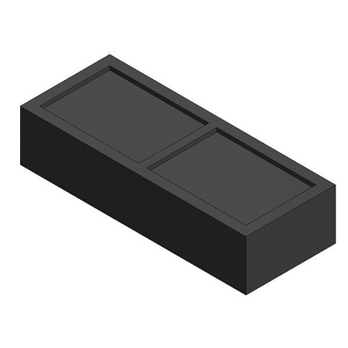 ValkPro+ 729627 Rubber Elevation Block - 290x115x60mm - Gravel Roof