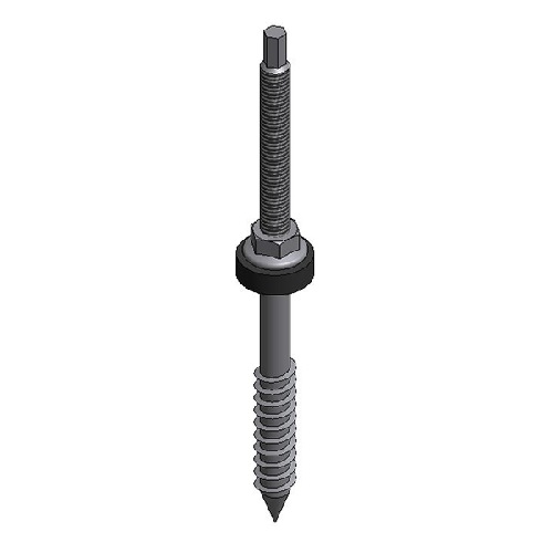 ValkClamp 747915 Stainles Steel Hanger Bolt - M10x200mm - Wooden Purlin