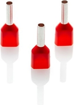 Partex TCEF108F-C Red Twin Cord End Ferrule 1mm (100 Pack)