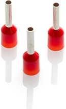 Partex CEF108F-C Red Bootlace Ferrule 1mm (100 Pack)