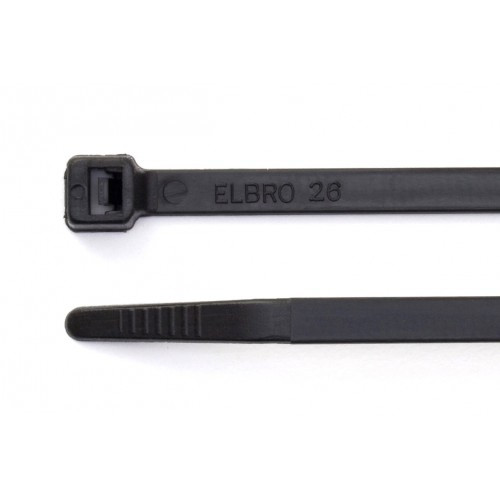 Partex HFC365BLK Black Cable Ties 370x4.8mm (100 Pack)