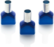 Partex TCEF1614F-C Blue Twin Cord End Ferrule 16mm (100 Pack)