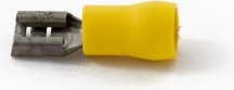 Partex YF6608VR Yellow Female Push On Terminal 6.3mm (100 Pack)
