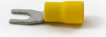 Partex YS43 Yellow Spade Terminal 4mm (100 Pack)