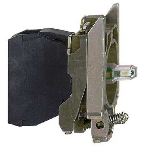 Schneider ZB4BVM1 Green LED Lighting Block with Fixing Collar 230-240V