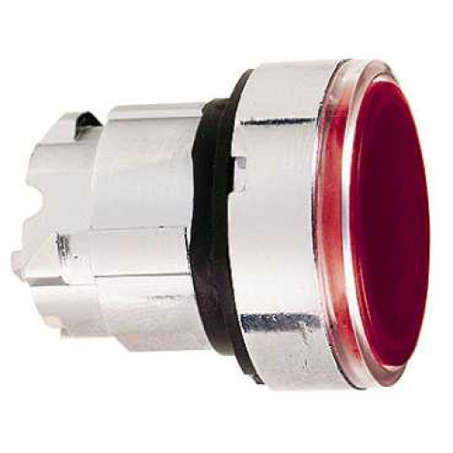 Schneider ZB4BW34 Flush Mount Illuminated Pushbutton Head Red BA9s