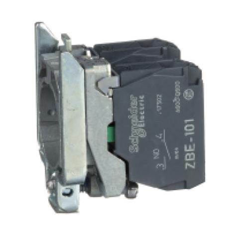 Schneider ZB4BZ103 Single Contact Block with Fixing Collar 2NO