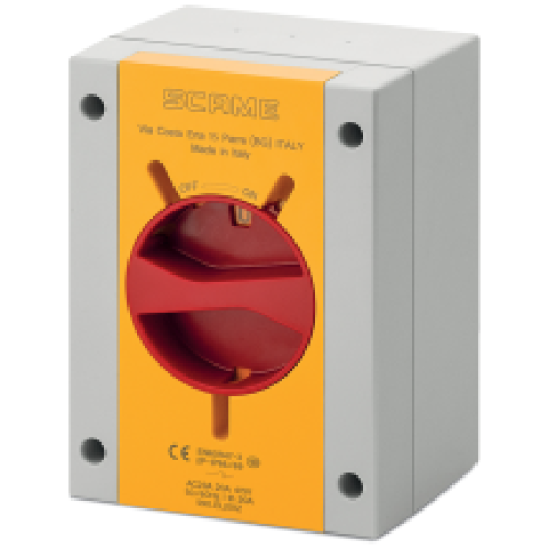 Scame 590.EM2015 Rotary Isolator TP+N 20A IP66