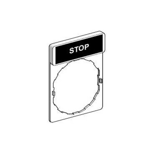 Schneider ZBY2304 Stop Legend Plate 30x40