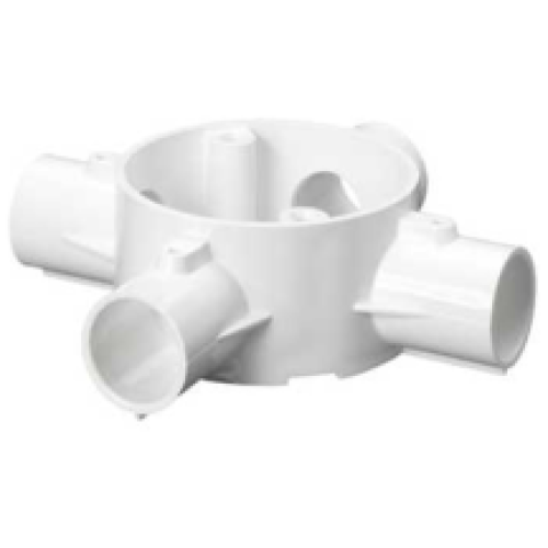 Mita 20CJB6W 20mm White PVC 4 Way Intersection Box