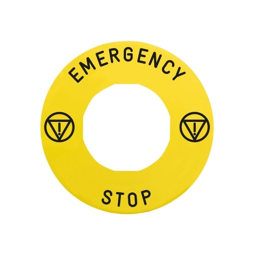 Schneider ZBY9130 60mm Emergency Legend Plate Arret D'urgence