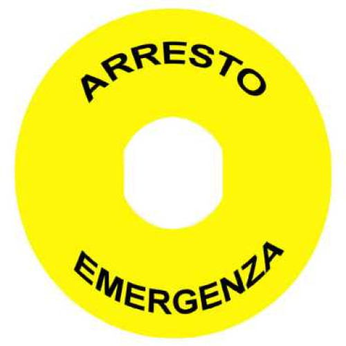 ZBY9630 60mm Emergency Legend Plate Arresto Di Emergenza