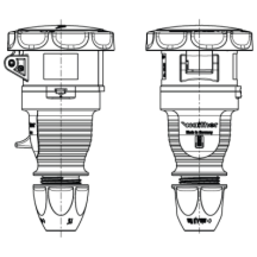 Walther 339306 Coupler 32A 2P+E 230V Coupler IP67