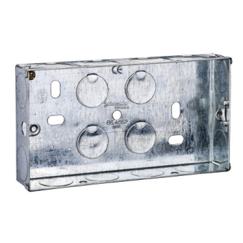 Schneider SB352 Box 2Gang 35mm Steel