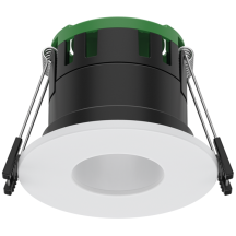 Lumineux 430864 Avon Pro 6W & 8W Fire Rated Anti Glare Downlight 4CCT White Insert & White Bezel 60D