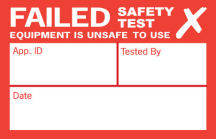 KEWTECH 250FAIL Failed PAT Testing Labels (250 Pack)
