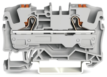 Wago 2206-1201 ATEX 2-conductor Through Terminal Block with Push-Button CAGE CLAMP® Grey 6.0mm²
