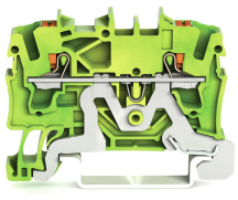 Wago 2202-1207 ATEX 2-conductor Through Terminal Block with Push-Button CAGE CLAMP® Earth 2.5mm²