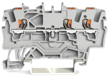 Wago 2201-1301 ATEX 3-conductor Through Terminal Block with Push-Button CAGE CLAMP® Grey 1.5mm²