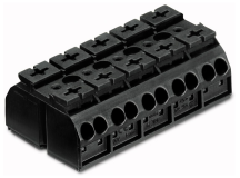 Wago 862-505 4-Conductor Chassis-Mount Terminal Strip 5-Pole 4mm Black