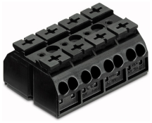 Wago 862-504 ATEX 4-Conductor Chassis-Mount Terminal Strip 4-Pole 4mm Black