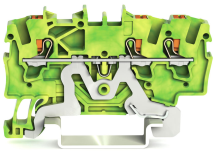 Wago 2201-1307 ATEX 3-conductor Through Terminal Block with Push-Button CAGE CLAMP® Earth 1.5mm²
