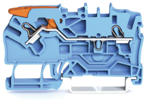 Wago 2102-1204 ATEX 2-conductor Through Terminal Block with Lever and Push-in CAGE CLAMP® Blue 2.5 mm