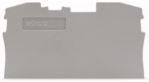 Wago 2006-1291 2 Conductor Terminal End Plate Grey for 6mm Terminals