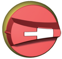 Socomec 14741111 External Handle Red/Yellow