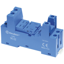 Finder 96.02SMA Terminal DIN PCB Relay Socket Blue 8 Pin