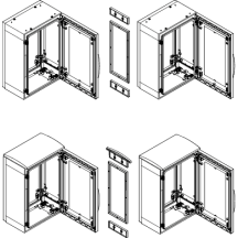 Schneider NSYMUPLA124G Horizontal Coupling Kit for PLA Enclosure H1250xD420 mm