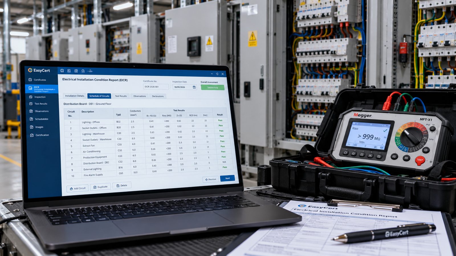 Industrial EICR Periodic Inspection and Testing