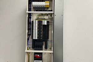 Three-phase distribution board with MCCB and MCB protection